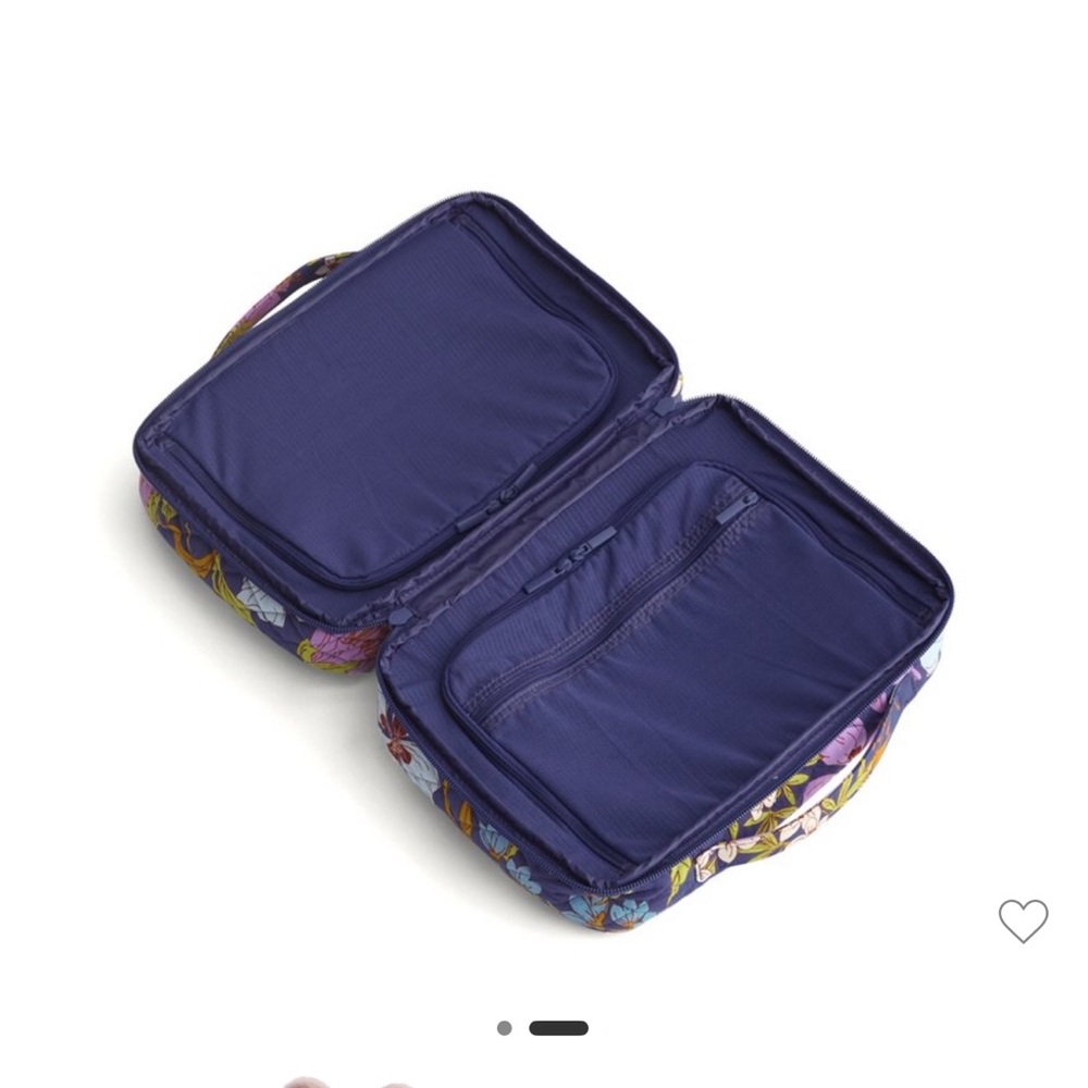 Vera Bradley Cord Organizer Coffee Garden Blue and Purple Floral Travel NEW - Picture 4 of 4